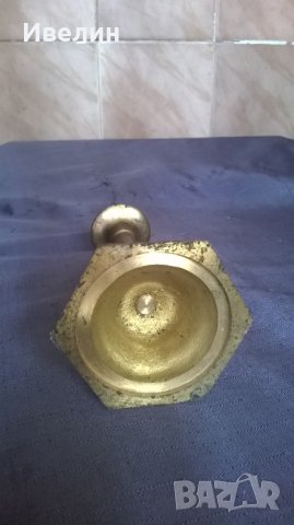пет свещници от месинг, снимка 4 - Антикварни и старинни предмети - 24873459