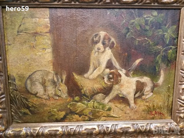 Много стара картина-масло/М.Радославовь 1895 г./, снимка 1