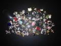 микс 10 бр произволни сребърни златни камъни диамант камъчета бижу за нокти декорация украса маникюр, снимка 1 - Продукти за маникюр - 17038750