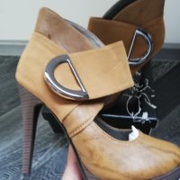 Нови дамски елегантни официални обувки с катарама, боти  - 38 номер , снимка 1 - Дамски елегантни обувки - 25063694