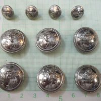 Лот от железничарски царски метални копчета, снимка 3 - Други ценни предмети - 25652888