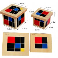 Montessori Trinomial Cube Монтесори Триномиално Сензорно Кубче, снимка 5 - Образователни игри - 25000005
