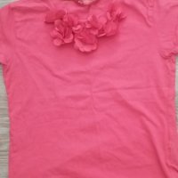 Детска блузка с 3д цветя , снимка 1 - Детски Блузи и туники - 22578296