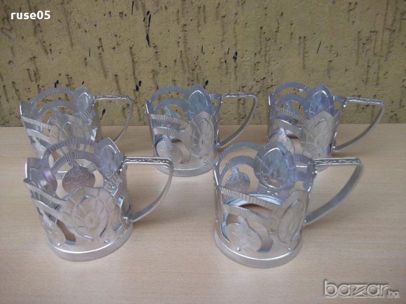 Подстакани 5 бр. съветски, снимка 1