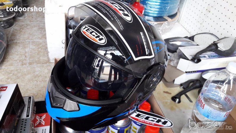Мото каска оупън фейс TECH, снимка 1