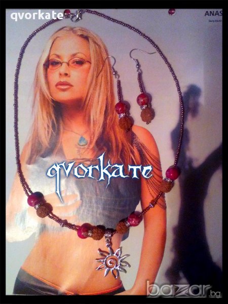 Колие и обеци Слънце, снимка 1