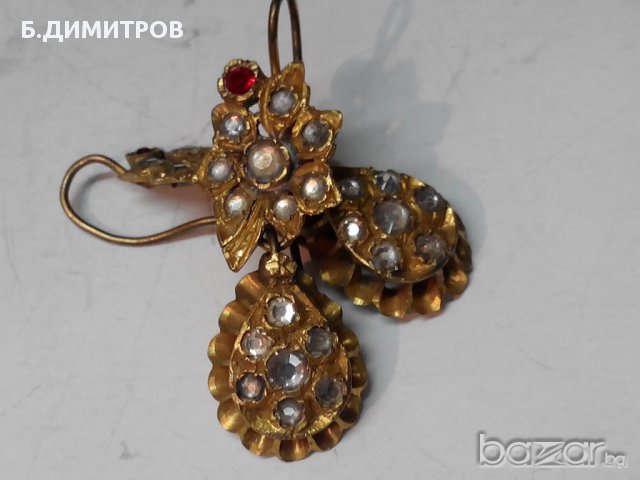 Старинни дамски обици, снимка 8 - Обеци - 12389214