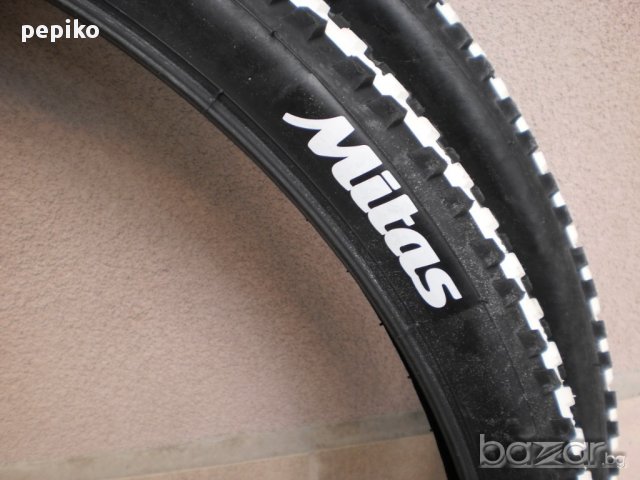 Продавам колела внос от Германия предна и задна външни гуми MITAS OCELOT 29 цола с два бели канта, снимка 3 - Части за велосипеди - 16031377