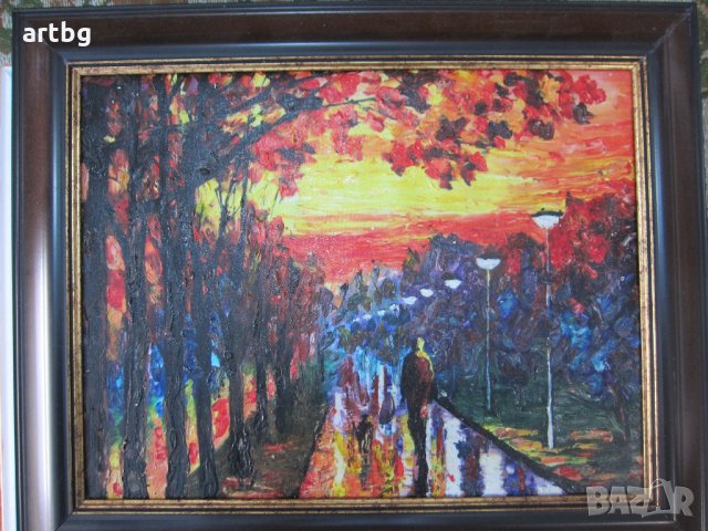 Автентична картина "Огнена вечер"