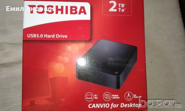 Външен хард диск Tohiba Canvio for Desktop 3.5", 2TB, USB 3.0, снимка 5 - Външни хард дискове - 18413289