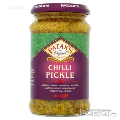 Pataks Chilli Pickle / Патакс Чили Туршия Люта 283гр, снимка 1 - Домашни продукти - 17257636