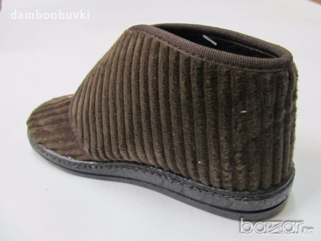 Български пантофи кафяво кадифе, снимка 4 - Бебешки обувки - 17677135