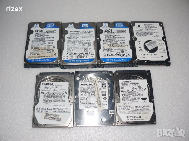 Стари HDDs за лаптоп (за части), снимка 1 - Твърди дискове - 23151013