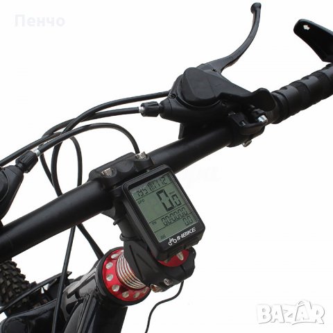 Водоустойчив безжичен LCD компютър за велосипед Колело Скоростомер километраж велокомпютър мотор  , снимка 2 - Части за велосипеди - 21615406