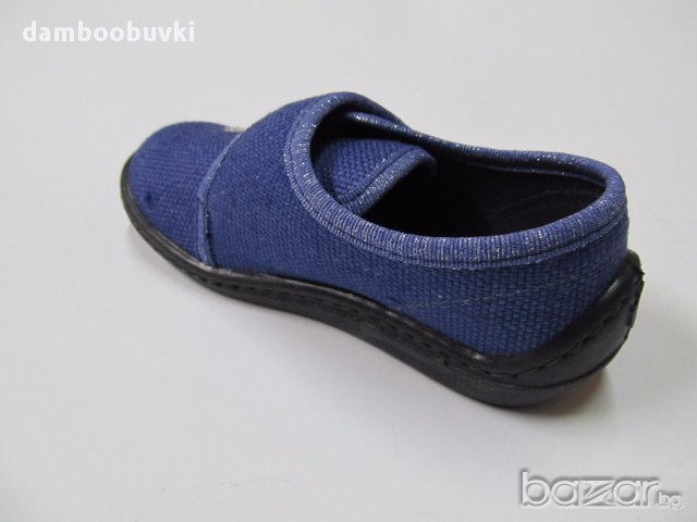 Български пантофи в синьо, снимка 4 - Бебешки обувки - 17615789