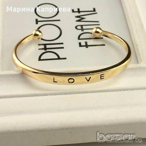 Гривна "Love" - златиста /В-08/