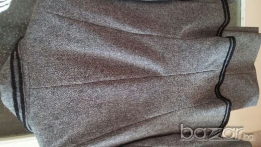 Сиво-черен прав панталон с вълна(р-р 40), снимка 5 - Сака - 19545155