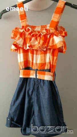 Летен гащеризон на Next за 4 год, снимка 7 - Детски панталони и дънки - 10884137