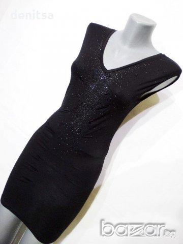 GUESS Black Dress Дамска Черна Еластична Рокля Размер XS/S, снимка 6 - Рокли - 21109970