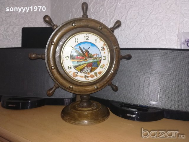 ПОРЪЧАН-АНТИК-ретро колекция-дървен часовник-внос швеицария