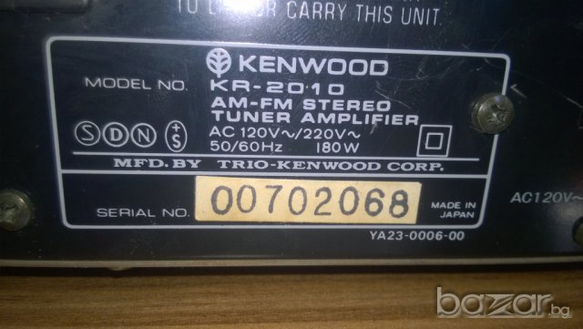 kenwood kr-2010-stereo receiver-japan- нов внос от швеицария, снимка 15 - Ресийвъри, усилватели, смесителни пултове - 8066376