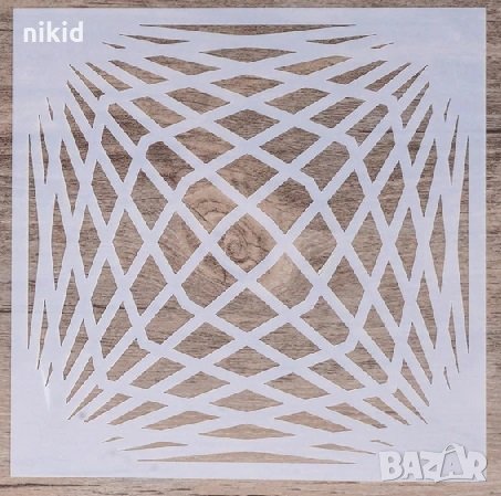 3d Геометрична плетеница квадратен стенсил шаблон спрей за торта украса кекс декорация с захар и боя