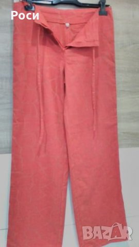 Дамски панталони от лен и памук, снимка 4 - Панталони - 25450418