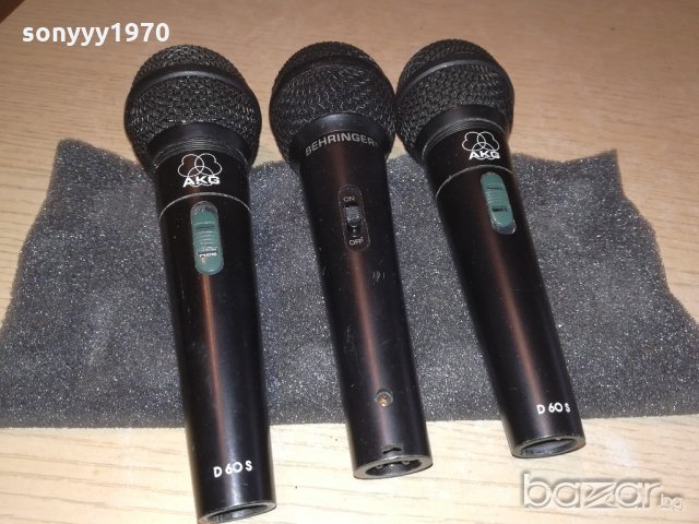 akg & behringer & shure-profi microphone-175лв брои-внос швеицария, снимка 2 - Микрофони - 20275442