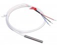 PT100, PT1000 температурен сензор с фибростъкло кабел 1 метър, снимка 1 - Отоплителни печки - 18404393