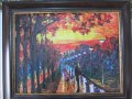 Автентична картина "Огнена вечер", снимка 1