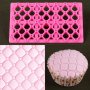 квадрати сърце мрежа ограда решетка с  ♥ в средата за украса и декор на торти фондан борд, снимка 2