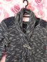 Дамска блуза меланж с шал, снимка 1 - Блузи с дълъг ръкав и пуловери - 23119255