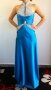 Нова сатенена синя рокля, снимка 1 - Рокли - 20459742