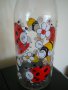 " калинки и цветя" - стъклено шише 1 литър , снимка 1 - Други - 22640783