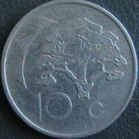 10 цента 1993, Намибия, снимка 1 - Нумизматика и бонистика - 25452005