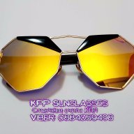 слънчеви очила многоъгълни златни, снимка 2 - Слънчеви и диоптрични очила - 18460194