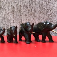Четири слончета от рог на африкански бивол, снимка 6 - Антикварни и старинни предмети - 12728955