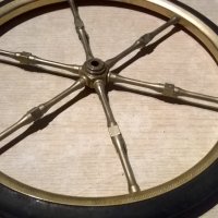 антики-ретро колела-мед/месинг с плътни гуми-внос франция, снимка 7 - Антикварни и старинни предмети - 23129253