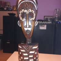африканска маска-60х20х8см-масивна-дървена-от швеицария, снимка 9 - Антикварни и старинни предмети - 20932954