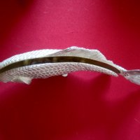 Сребърен шаран, изработка "Modello-depositato", риба, сребро, подарък за рибар, снимка 3 - Антикварни и старинни предмети - 23083778