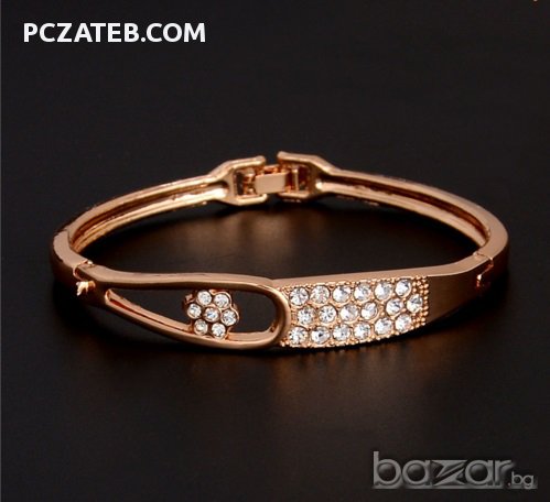 Метална гривна с кристали, снимка 1