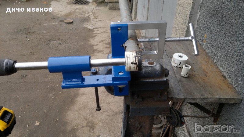фреза - фрезоване на тръби , стойка за биметални корони до 2" тръби, снимка 1