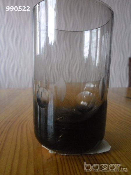 Чаши за концентрат от тъмно стъкло - 6 бр., снимка 1