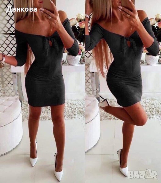 Рокля с ефектно деколте, снимка 1