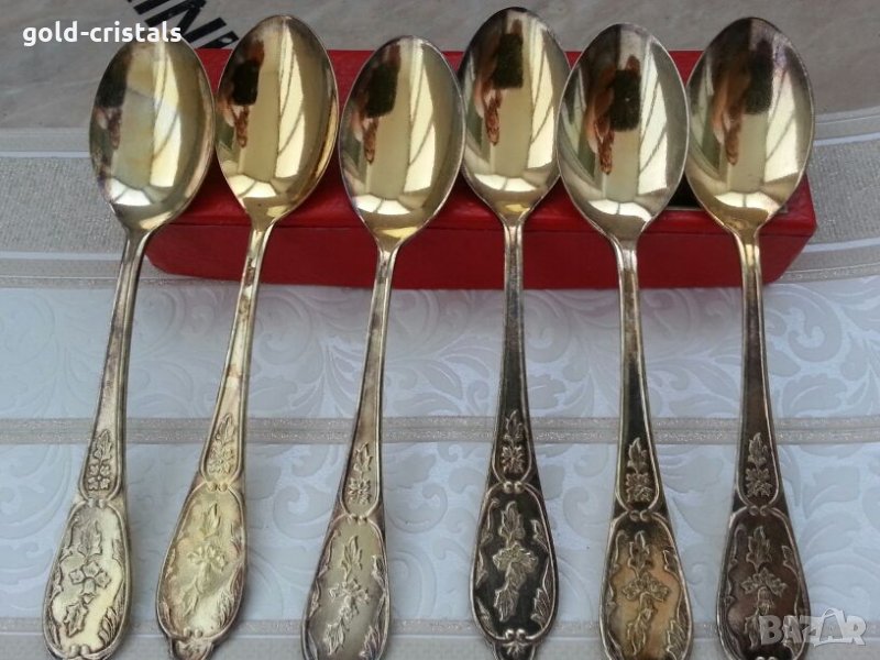  руски позлатени лъжички, снимка 1