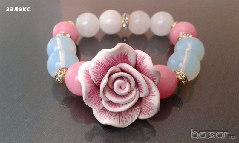 Ръчно изработена гривна от естествени камъни, снимка 1