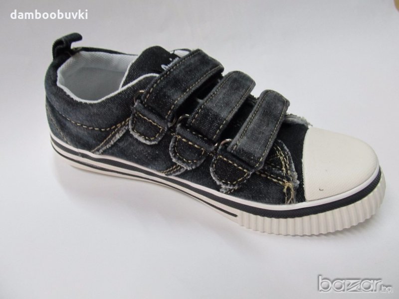 Детски дънкови гуменки в черно 34/39, снимка 1