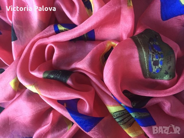 Голям копринен шал 110/110м