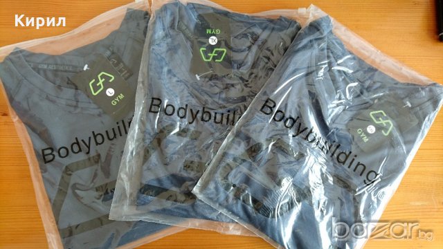 Фитнес тениска Gym Aesthetics СИВА, снимка 5 - Тениски - 20084185