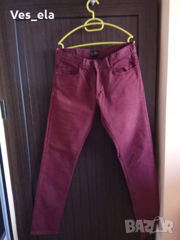 Zara Jeans дънки цвят бордо , снимка 1 - Дънки - 26017904